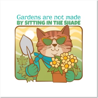 Gardening Cat Posters and Art